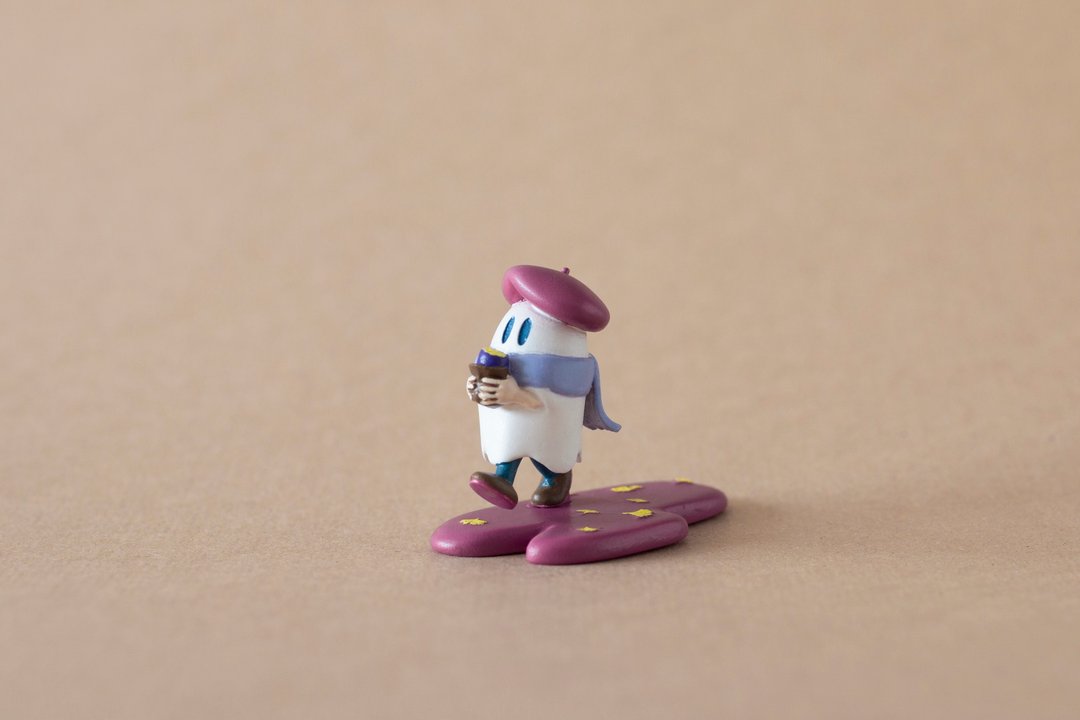 [November] Roasted sweet potato and walk ghost minifigure - 玩偶/公仔 - 塑料 白色