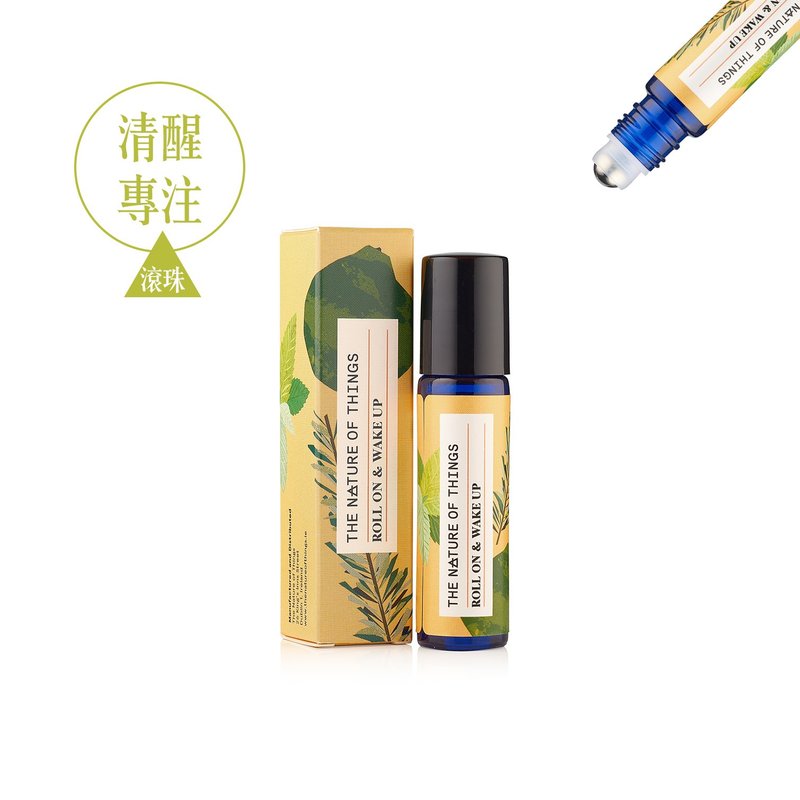 【爱尔兰原装】清醒专注 | 随身滚珠精油棒/迷迭香/薄荷/佛手柑 - 香薰/精油/线香 - 精油 
