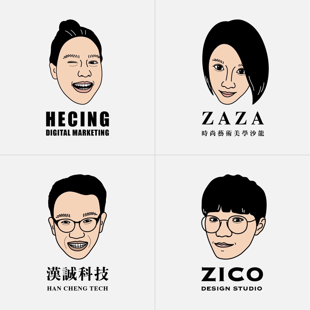 人像 Logo 设计 似颜绘 - 订制画像 - 其他材质 