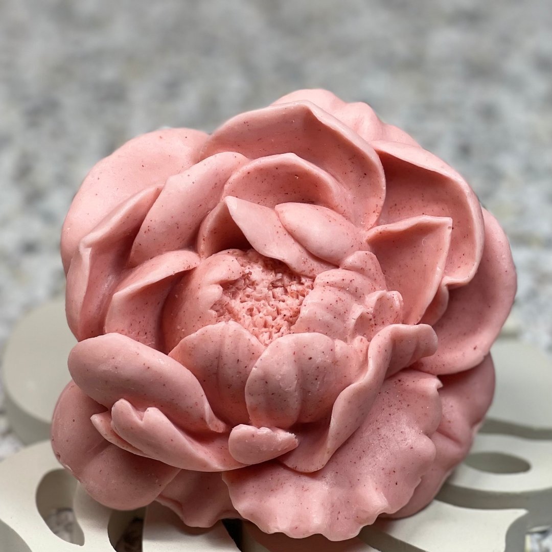 24H出货 3D牡丹花二 草本精油皂 手工皂  防疫小物  精油皂 精油 - 肥皂/手工皂 - 其他材质 白色