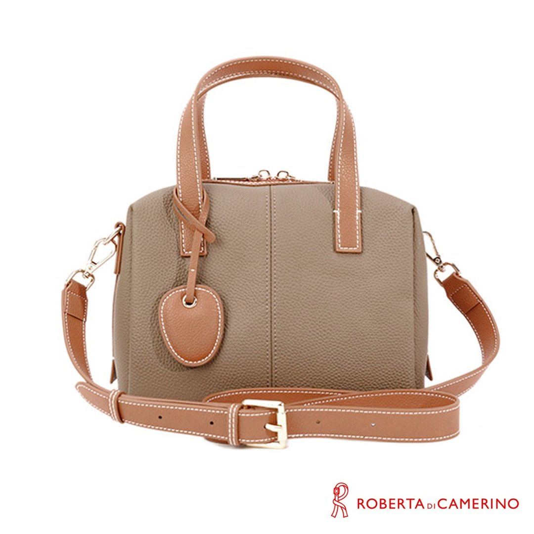 Roberta di Camerino 真皮/包包/女包 ESTHER 手提侧背两用包 - 侧背包/斜挎包 - 真皮 卡其色