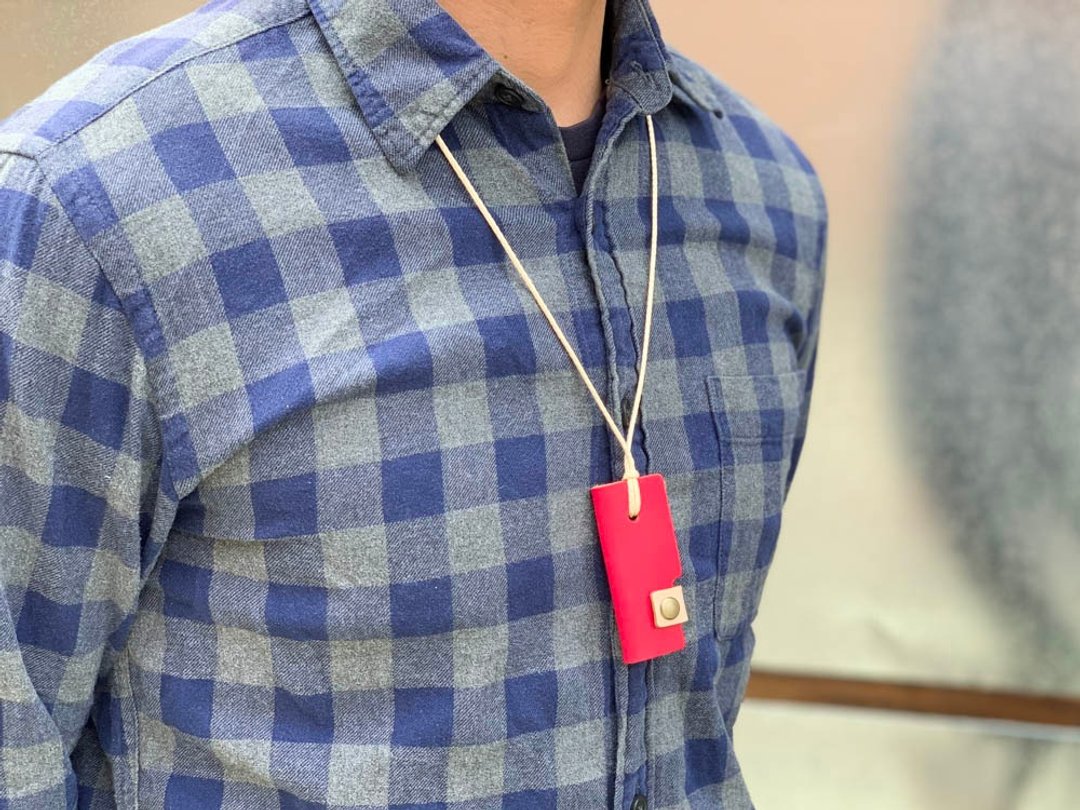 OTONA Red x Nume that creates a classic atmosphere Key holder Key cover Neck OKK-RWW-W - 钥匙链/钥匙包 - 真皮 红色
