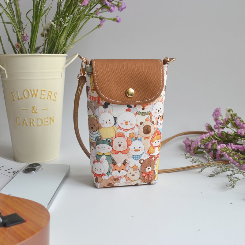 现货/手机包/斜挎小包/侧背包/欢乐动物 - 侧背包/斜挎包 - 棉．麻 