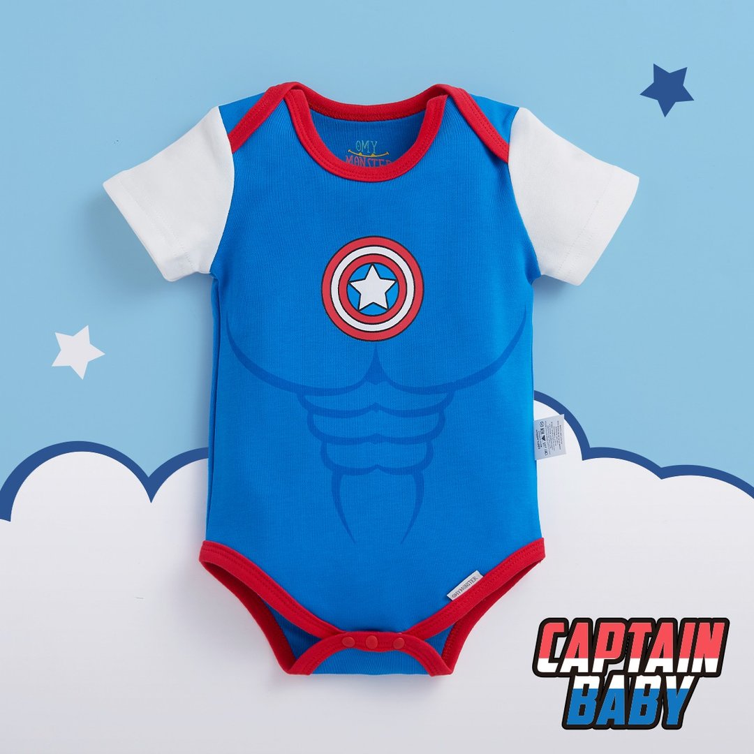 OMYMONSTER Captain Baby 包屁衣 - 包屁衣/连体衣 - 棉 蓝色