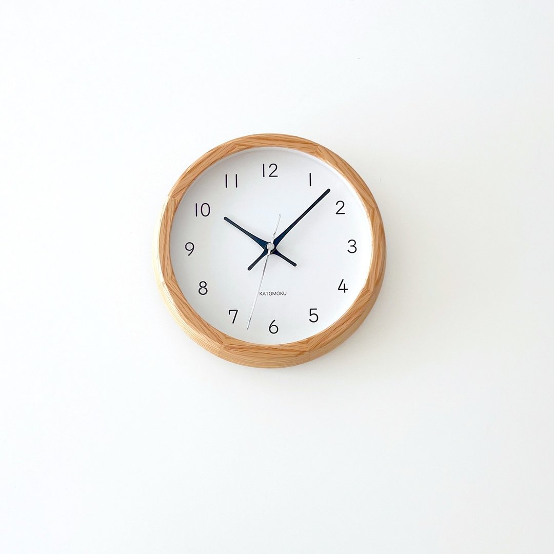 KATOMOKU Muku clock 19 S尺寸 橡木 (km-130OA) 挂钟  日本制造 - 时钟/闹钟 - 木头 卡其色