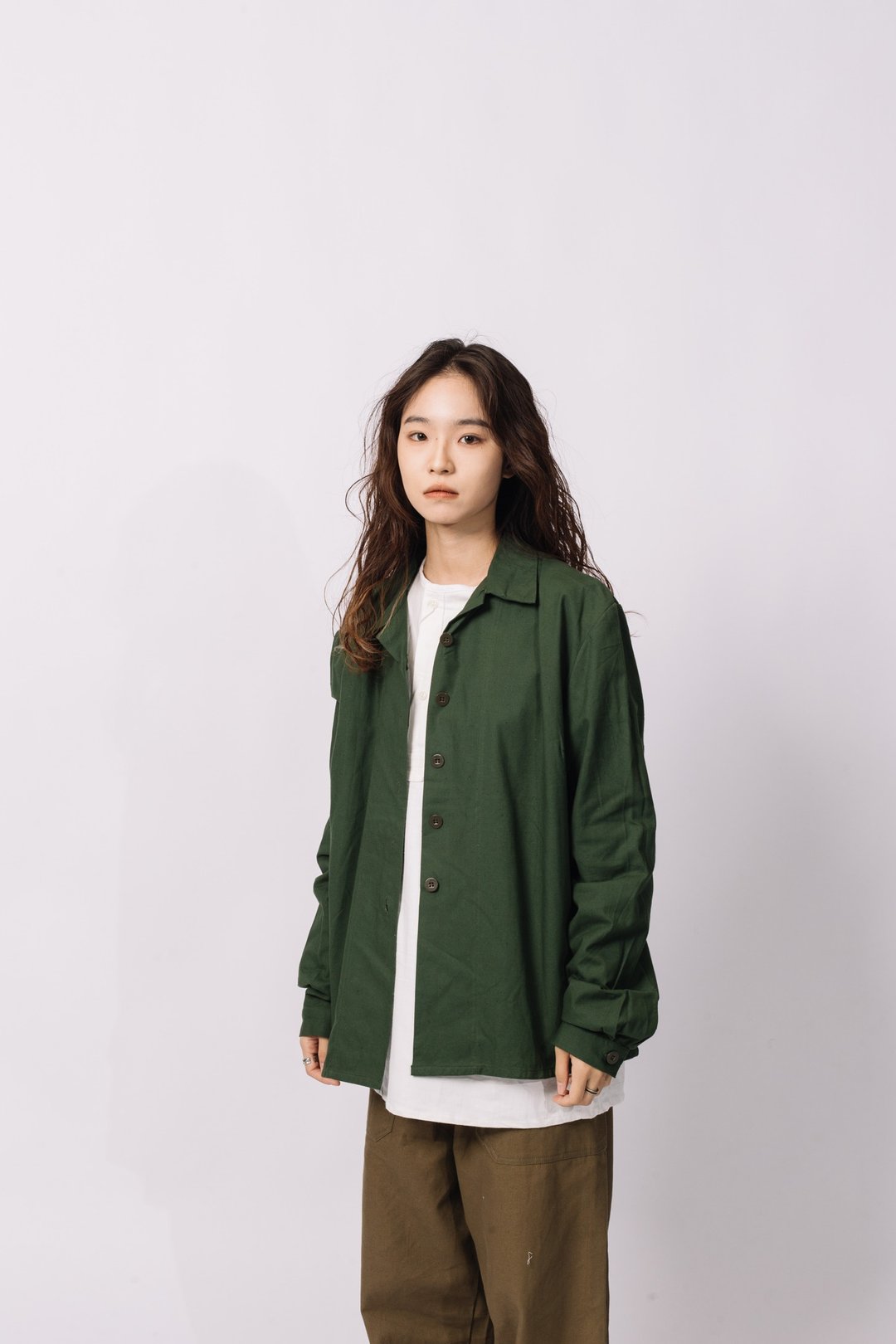 瑞典M70女子衬衫.Swedish M70.库存新品.古着【初恋贩卖所】 - 男装衬衫 - 棉 绿色