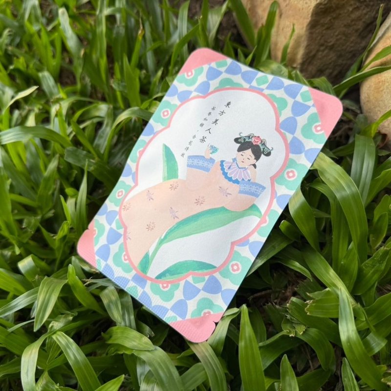 东方美人立体茶包 茶香如韵 明信片风格 (2.5gx2入/包) 台湾农林 - 茶 - 纸 粉红色