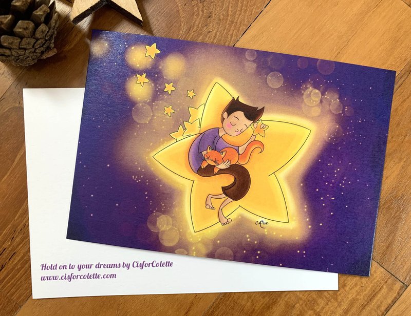 紧握梦想 - 卡片/明信片 - 纸 紫色