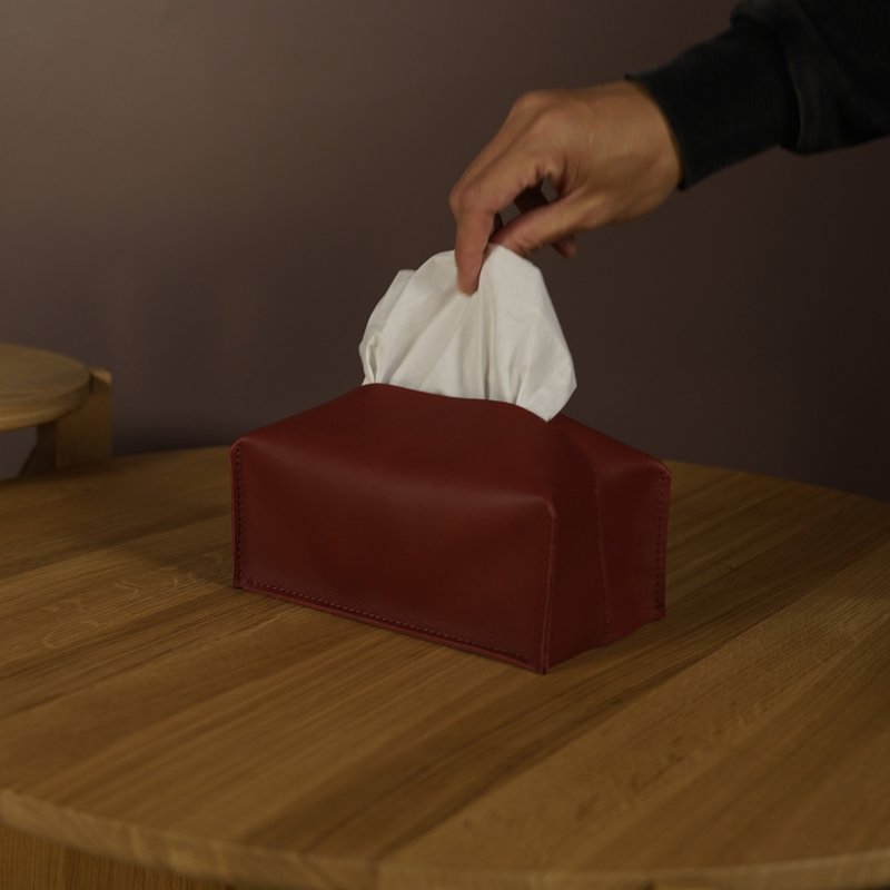 Crack 皮革卫生纸盒 | 多色 - 纸巾盒 - 真皮 多色