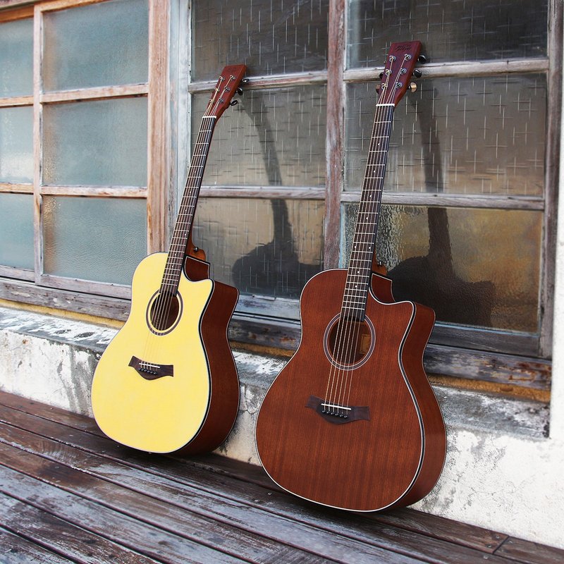 台湾民谣吉他品牌 Guitar Player GP-01 41寸GA桶民谣吉他 - 吉他/乐器 - 木头 咖啡色