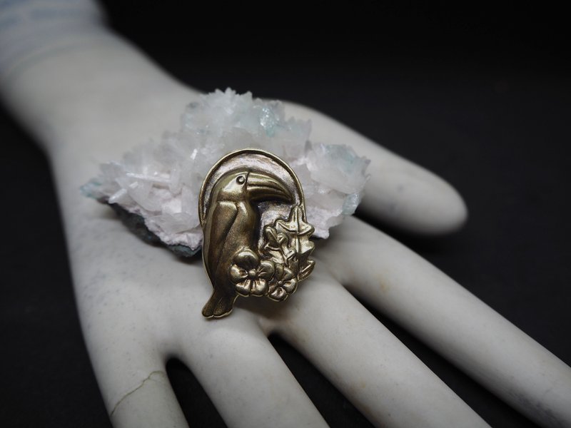 鸟-别针 - 胸针 - 铜/黄铜 