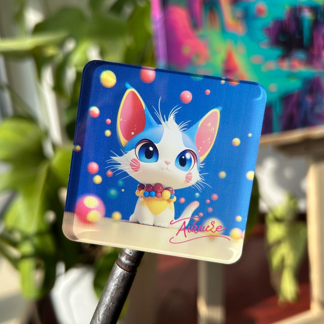 Purrplay 紫色喵星-主题水晶冰箱贴6枚套组-第三弹 - 冰箱贴/磁贴 - 塑料 紫色