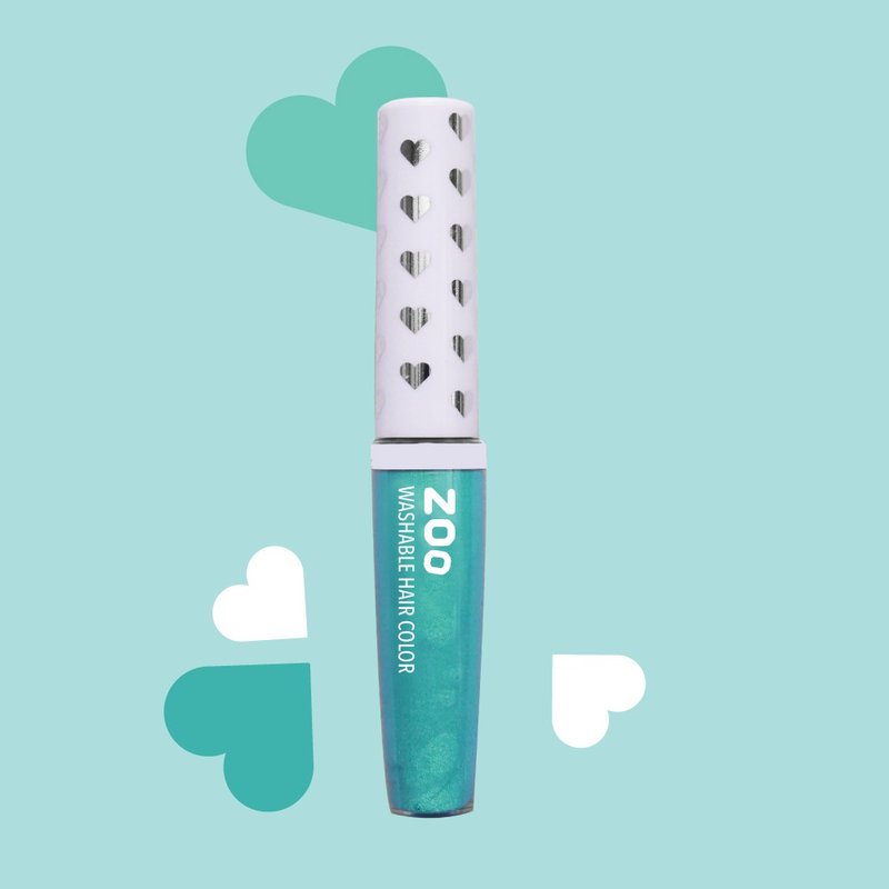 #H1 青苹果QQ糖(微亮粉湖水绿) | ZOO 魔法头发闪亮凝胶 水洗可卸 - 发饰 - 颜料 绿色