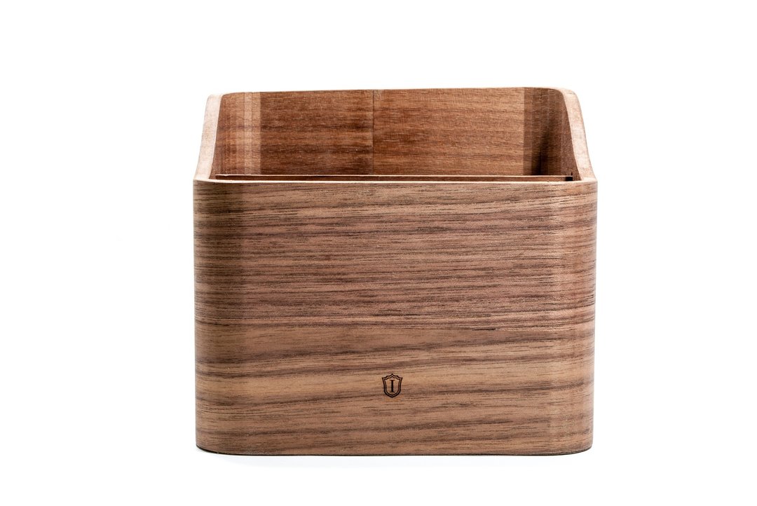 Islandoffer岛屿制作 黑胡桃木摇控座收纳盒 木系家居(一件) - 收纳用品 - 木头 金色