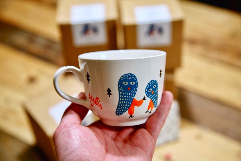 Midnight Owl Mug 深夜猫头鹰 马克杯 - 咖啡杯/马克杯 - 陶 多色