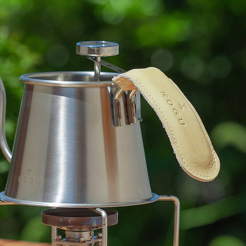 日本下村KOGU 日制咖啡考具握柄专用植鞣皮革隔热套 - 咖啡壶/周边 - 人造皮革 橘色