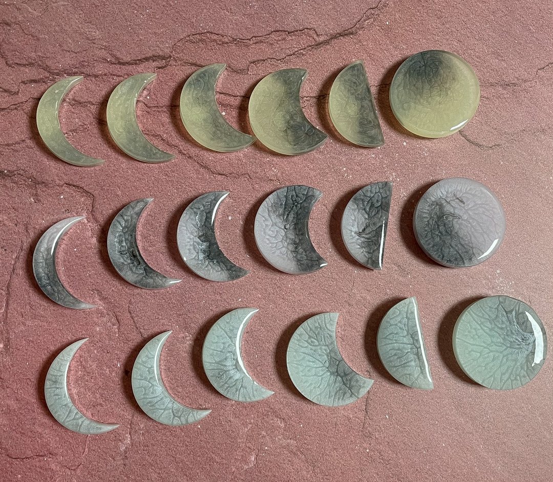 月相磁铁 月球 Crescent Moon Moon phase magnet - 冰箱贴/磁贴 - 树脂 