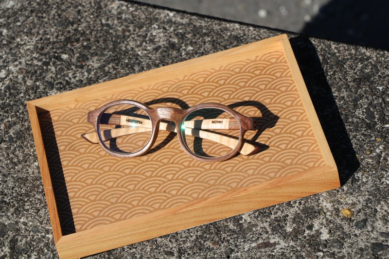 【100% 手工定制】胡桃木框架眼镜 - 眼镜/眼镜框 - 木头 咖啡色