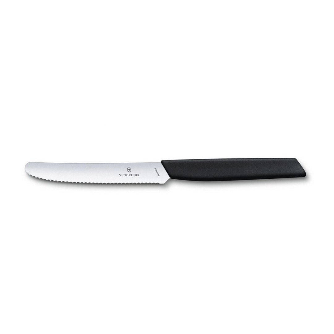 VICTORINOX 瑞士维氏 Swiss Modern 蕃茄刀 11cm 黑 6.9003.11W - 露营用品 - 不锈钢 黑色
