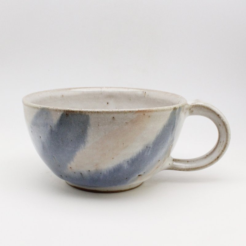 双采系列-亮釉双彩手拉坏圆底马克杯 拿铁杯 咖啡杯 茶杯 汤碗 - 其他杯子 - 陶 