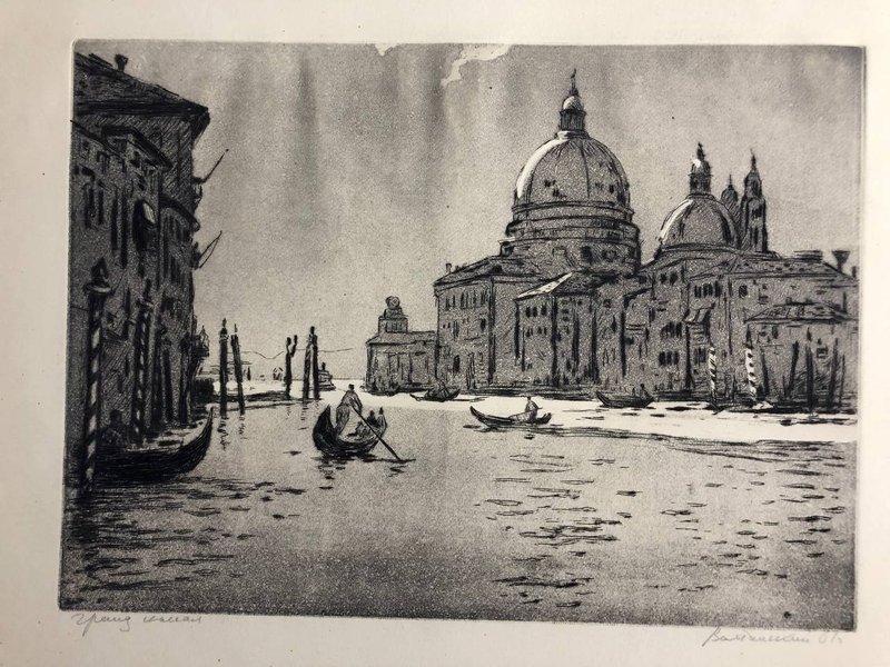 蚀刻威尼斯大运河复古墙面艺术家居装饰 - 墙贴/壁贴 - 纸 