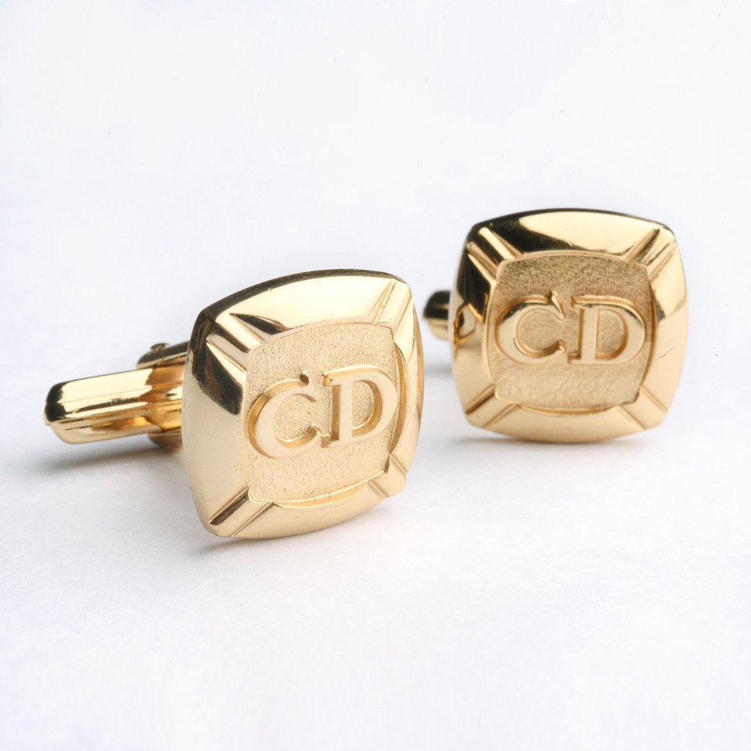 Christian Dior 古董袖扣 / Vintage 古着 - 袖扣 - 其他材质 金色