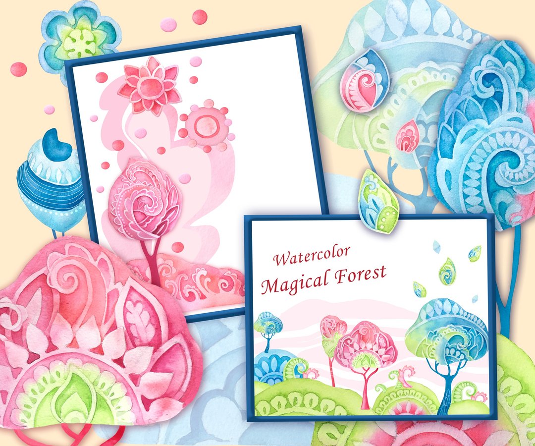 Magical Forest, Digital Stickers Pack - 电子手帐及素材 - 其他材质 