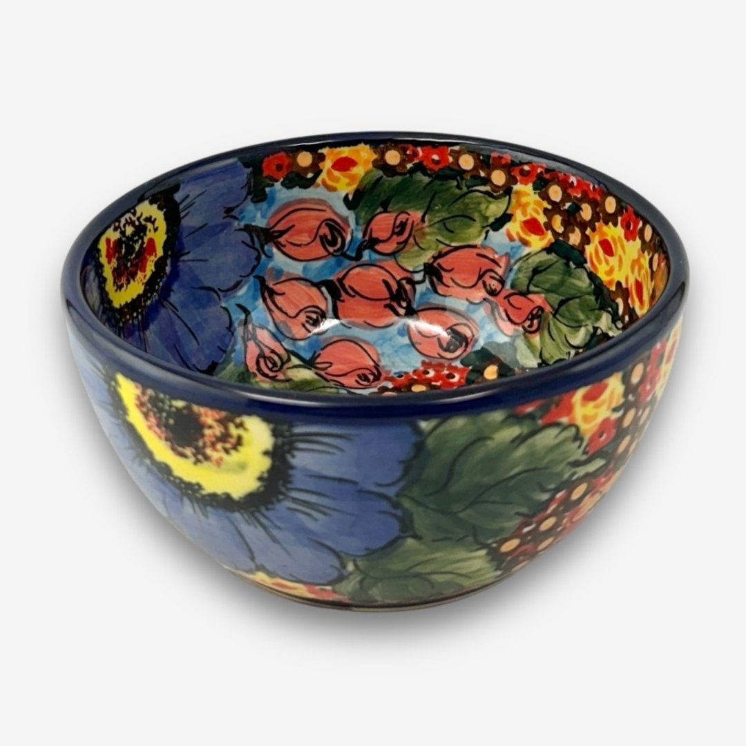 波兰手绘手工陶-饭碗 13cm 繁花深处系列 - 碗 - 陶 多色