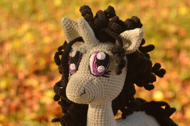 Favorite children's toy My little pony, stuffed toy unicorn - 玩具/玩偶 - 其他材质 灰色