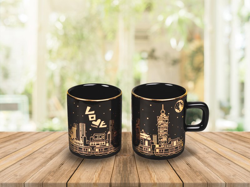 台北城市杯/ 原创设计 经典小咖啡杯Expresso 描金马克杯 Taipei - 其他杯子 - 瓷 