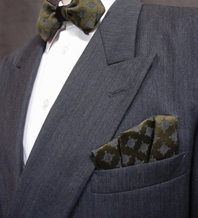 墨绿口袋巾 pocket square 方便快速懒人用 - 领带/领带夹 - 聚酯纤维 绿色