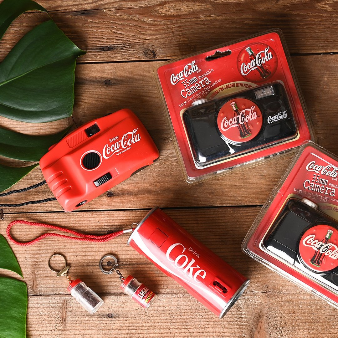 古董Coca-Cola 底片相机/古董相机、老相机、底片相机、收藏摆饰 - 相机 - 塑料 红色