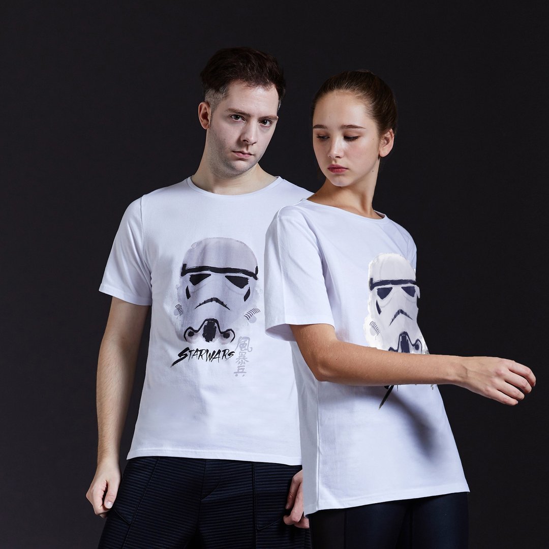 Star Wars 印花T恤 (风暴兵) - 男装上衣/T 恤 - 棉 白色