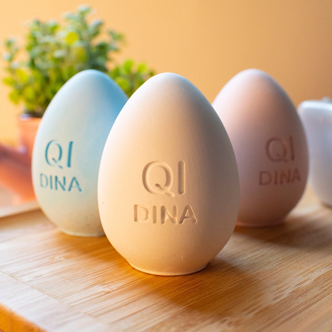 QIDINA 台湾手工蛋型彩色除湿除臭冰箱圭藻土 4入 - 收纳用品 - 环保材料 
