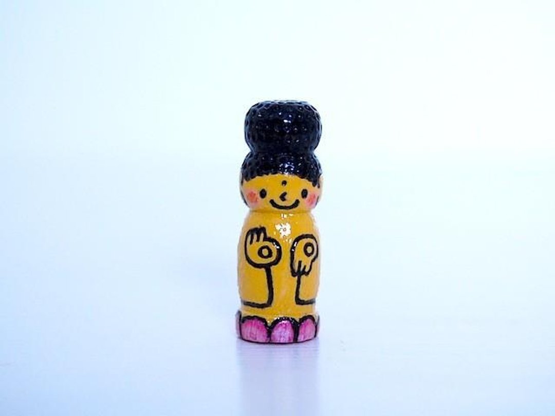 Amitabha customers * Kokeshi * [4] - 摆饰 - 木头 金色