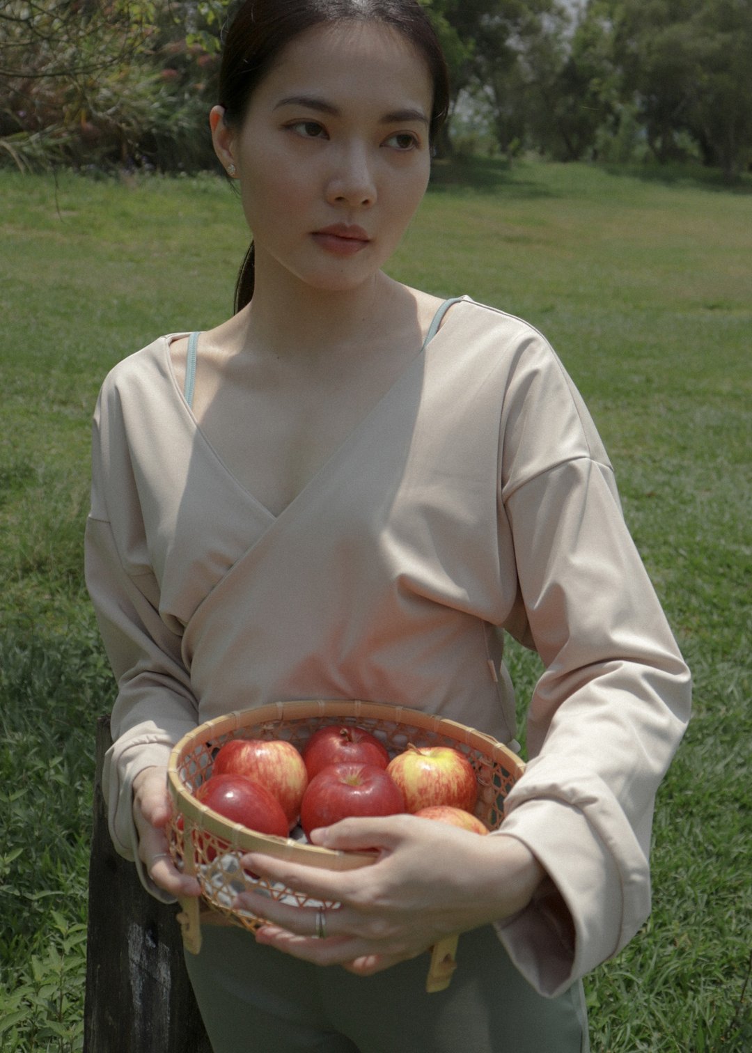 绑带外套 (藕) 环保布料 - 女装瑜珈服 - 环保材料 