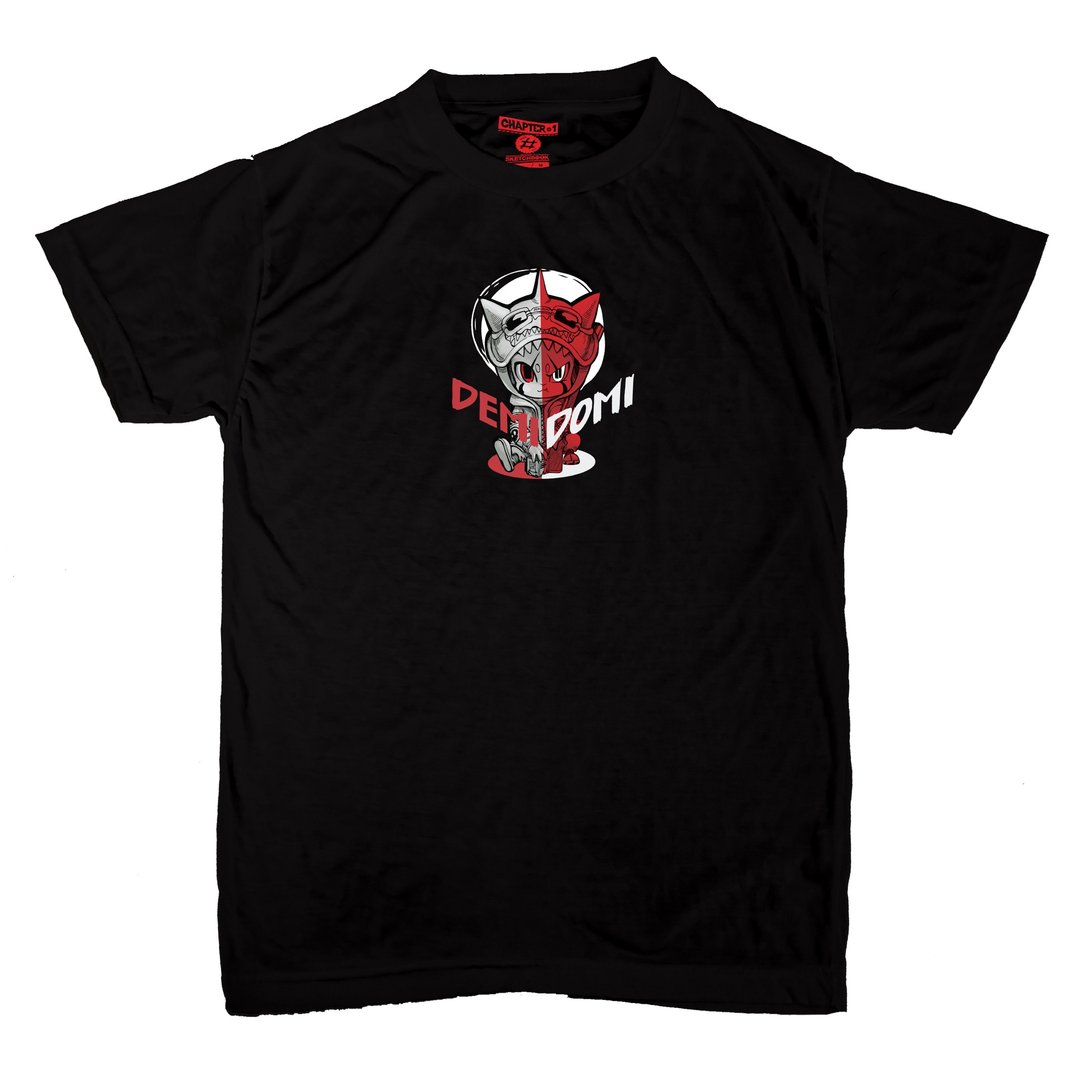 T-shirt 短袖 Chapter One Demidomi 黑红 男女皆宜 棉混纺 材质 柔软 舒适 - 男装上衣/T 恤 - 棉 白色