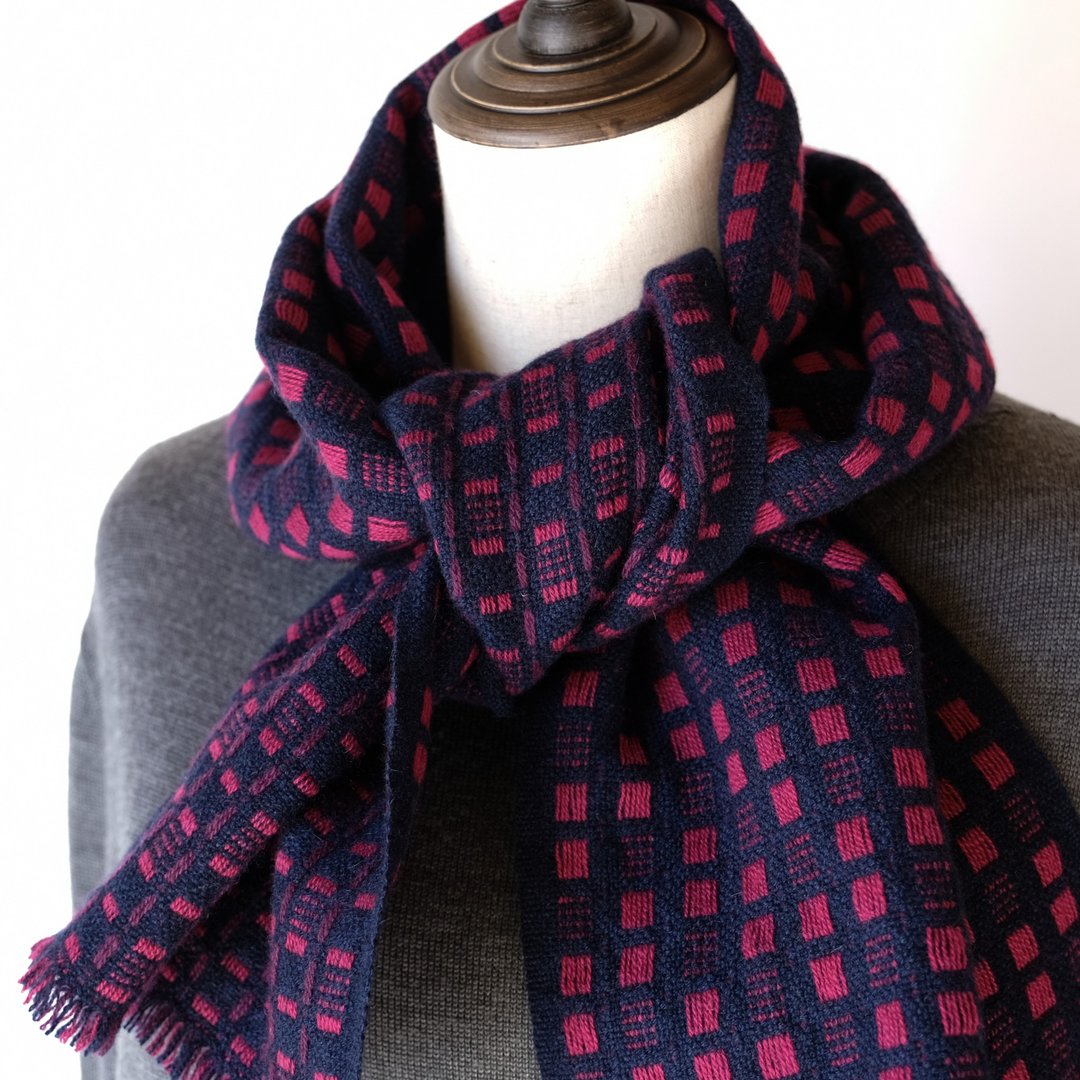 Cashmere 手工编织100%喀什米尔围巾【玲华05】 - 围巾/披肩 - 其他材质 紫色