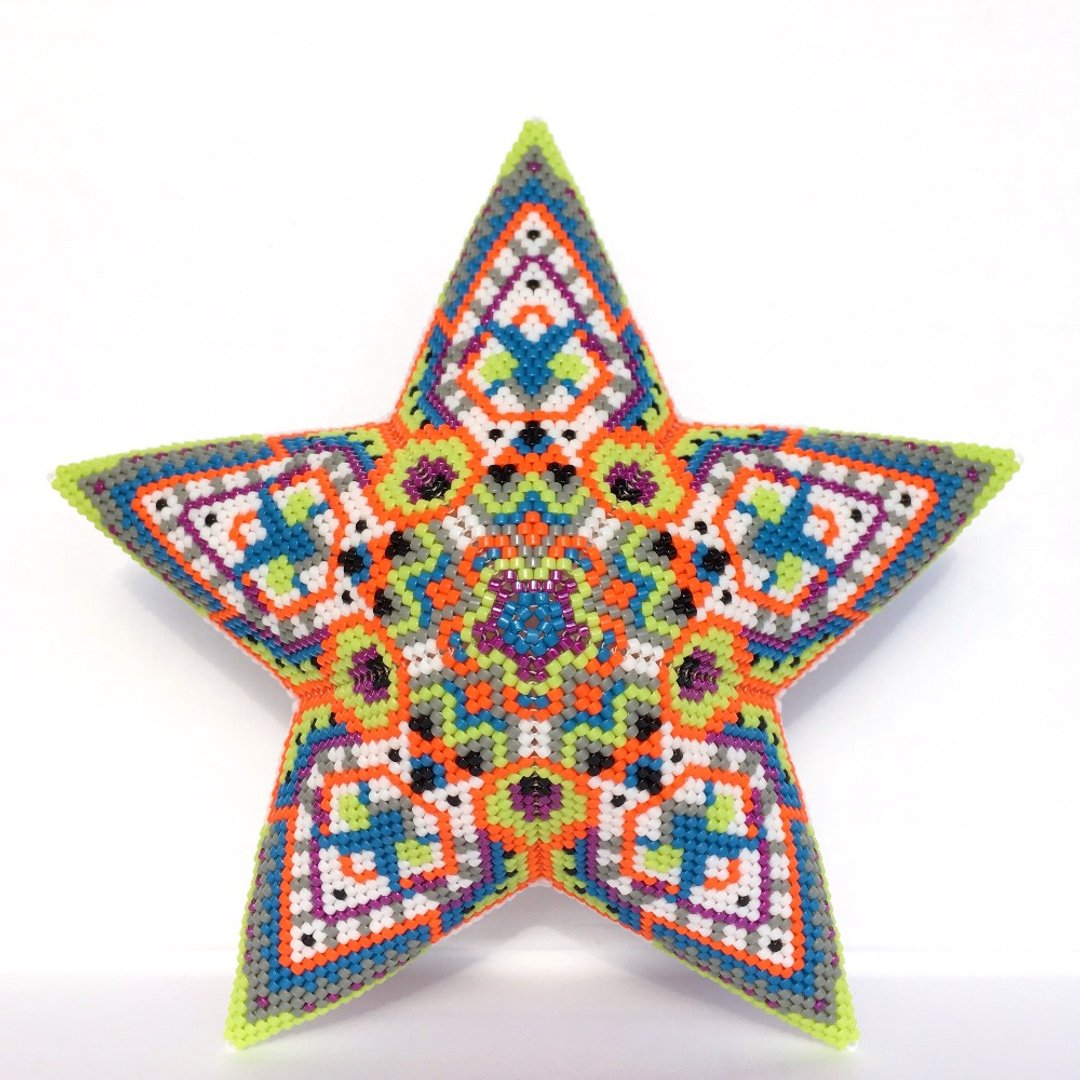 PDF Carnival 3D Peyote Star Beading Pattern / Ornamental Beaded Star Pattern - 手工艺教程/工具书 - 其他材质 