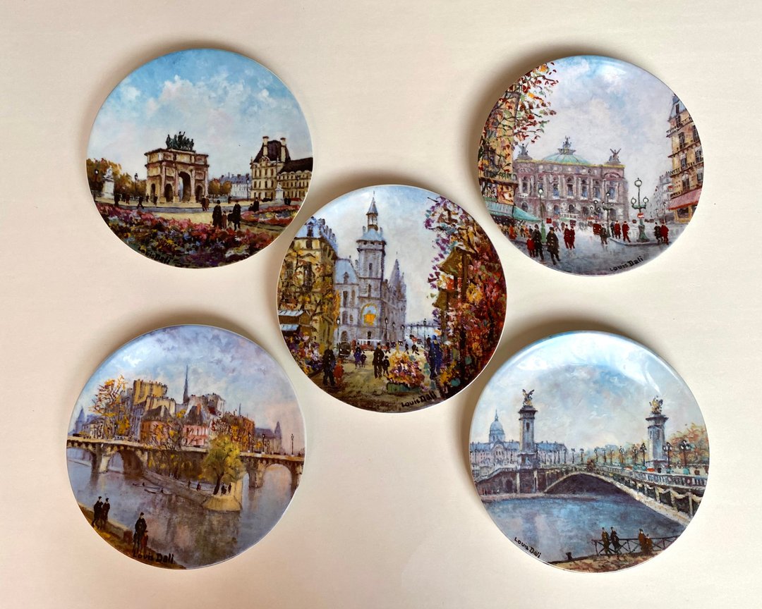 Louis Dali 的 Limoges 瓷器收藏版 - 巴黎景点 |法国 - 墙贴/壁贴 - 瓷 多色