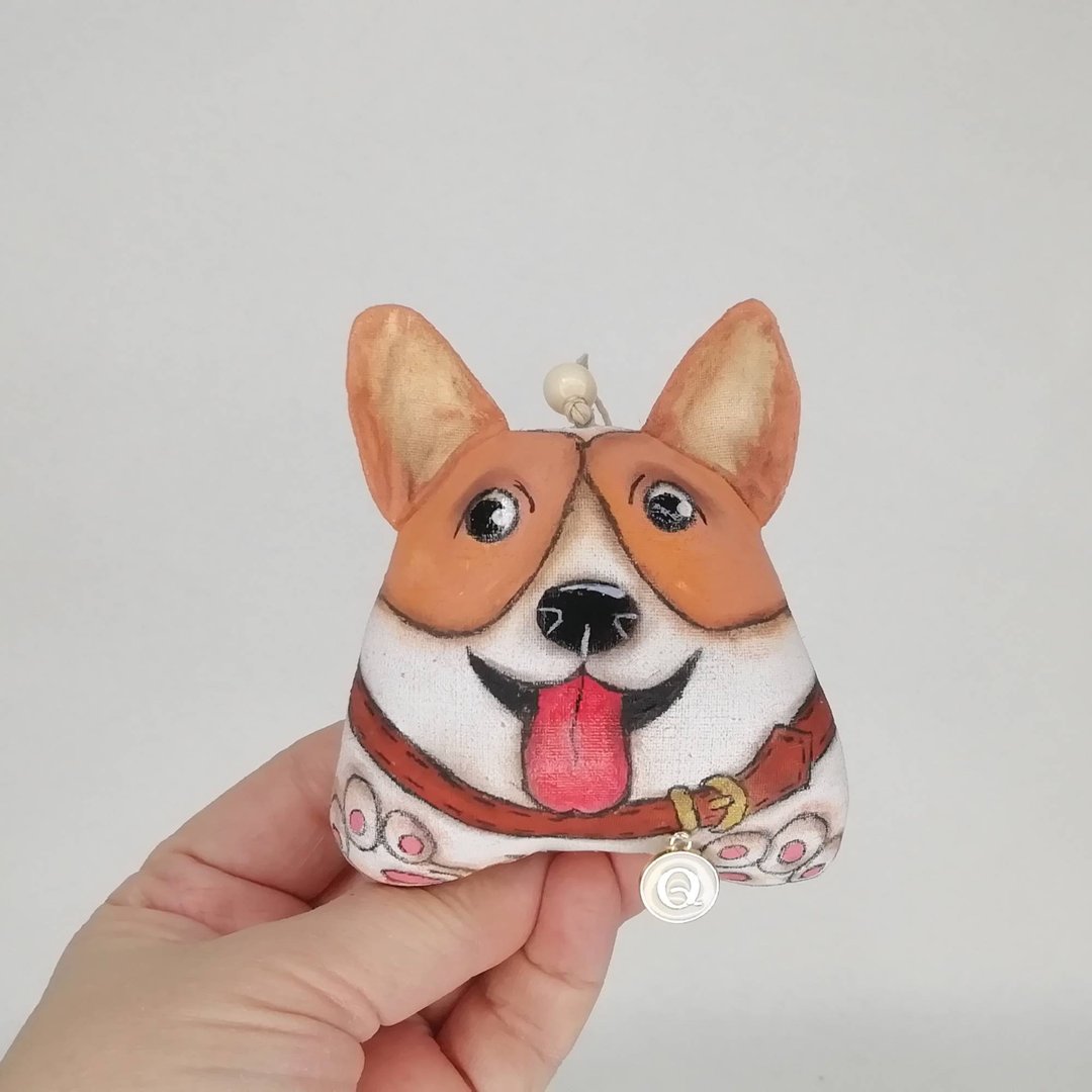 Corgi, dog lover gift, Father's Day gift, 柯基 - 玩偶/公仔 - 压克力 橘色