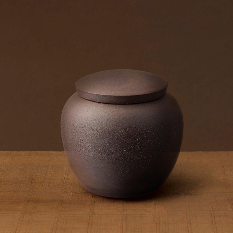 陶作坊│中呆茶叶罐 (老岩泥) - 茶具/茶杯 - 其他材质 咖啡色
