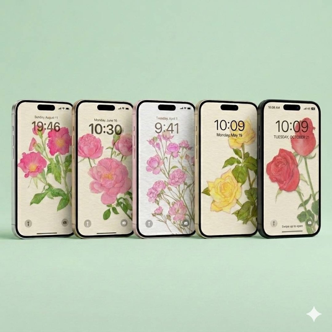 Roses Collection 4K 手机壁纸组，适用于 iPhone-iPad 及 Android 手机 - 平板 - 电脑手机桌布/贴图/App 图示 - 其他材质 
