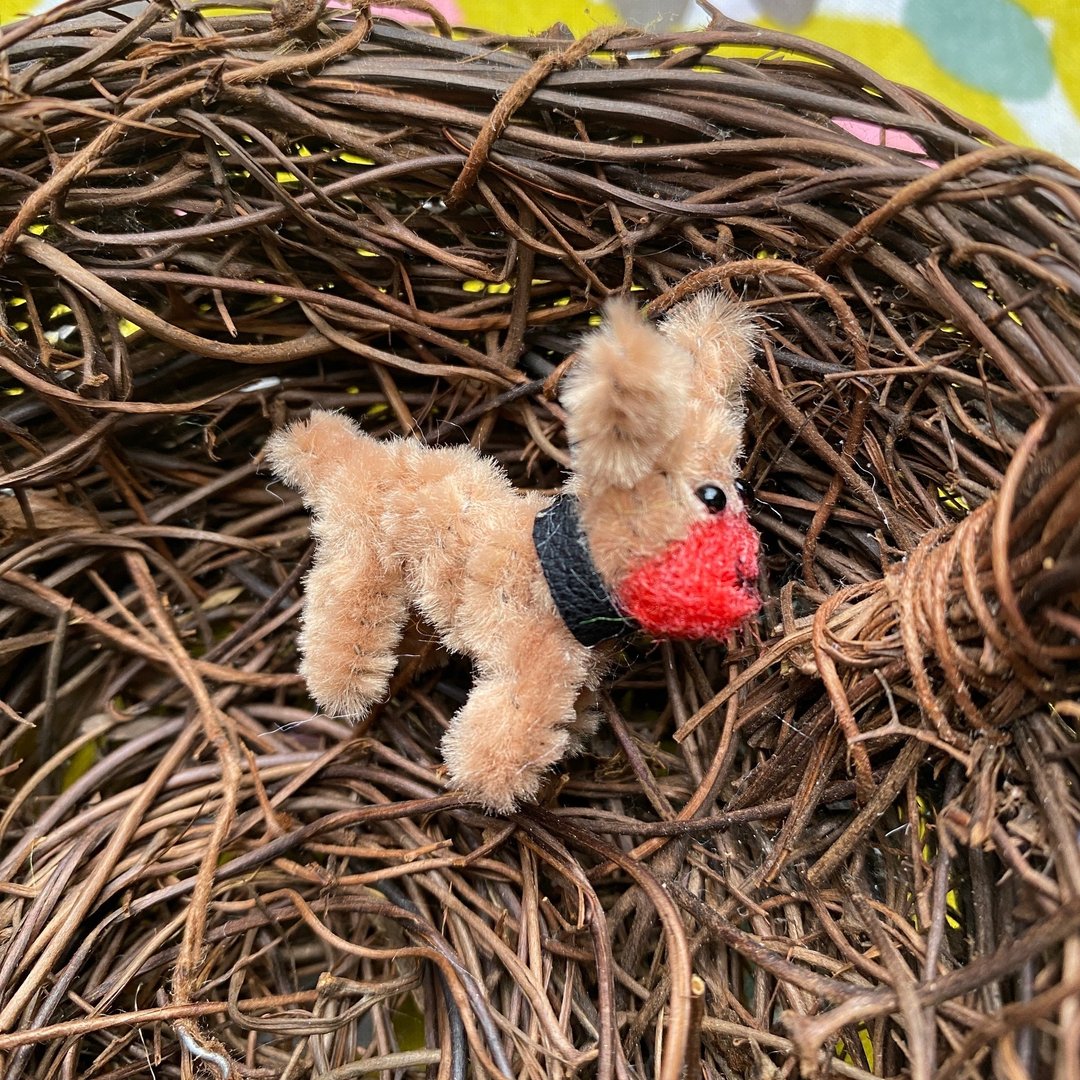 圣诞小鹿 站着4cm-毛根扭扭棒手作/脏萌流浪动物园/モールベア - 玩偶/公仔 - 其他人造纤维 红色