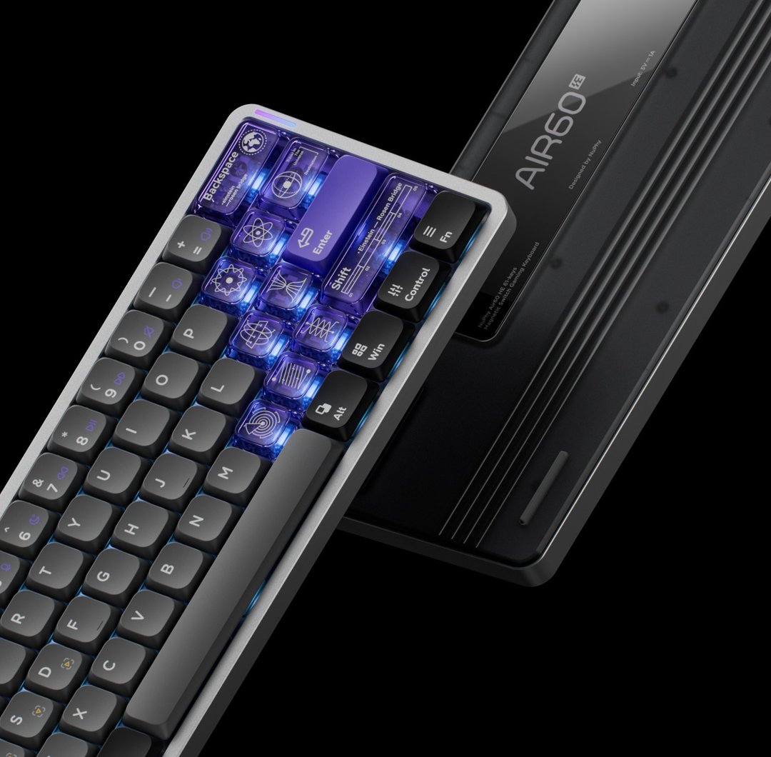 Air60 HE矮磁轴键盘电竞专用无畏契约瓦磁玉mini轴单模61键 - 电脑配件 - 其他材质 