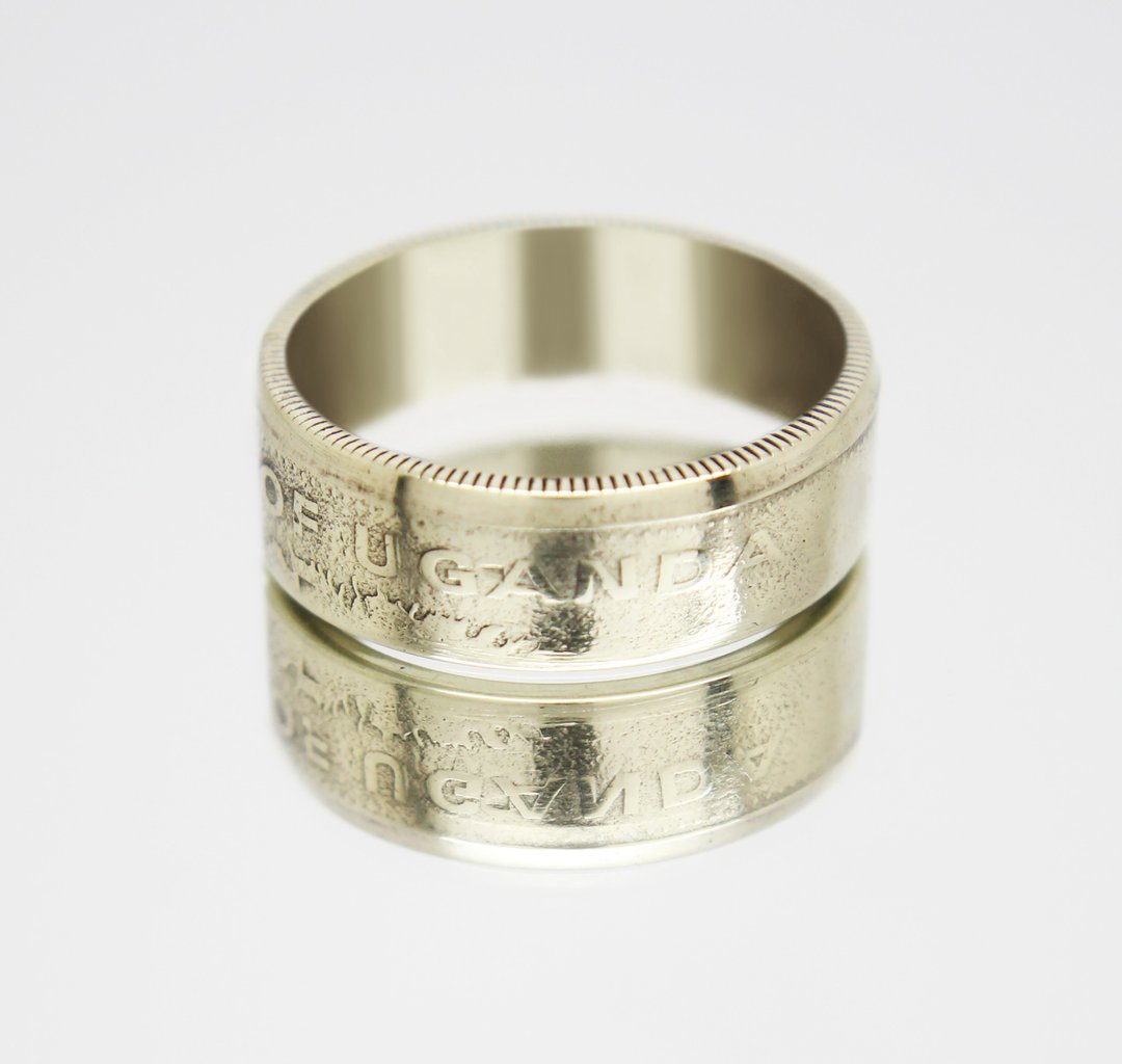 Uganda Coin Ring 500 shillings 1998-201 coin rings for men coin rings for women - 戒指 - 其他金属 