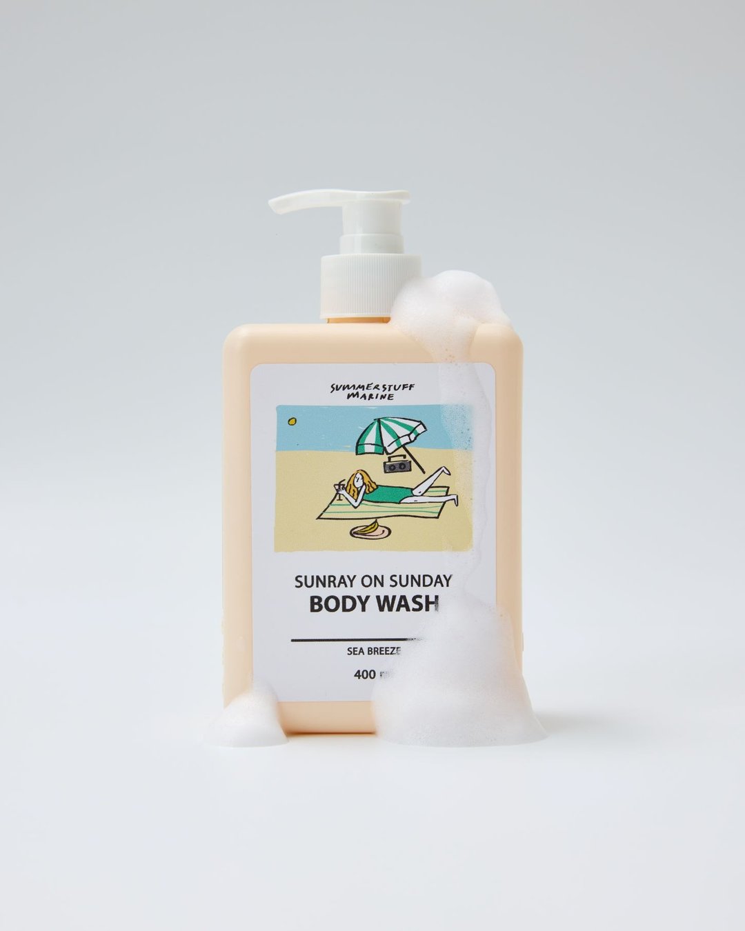 Summerstuff.marine - 沐浴乳（沐浴乳）香味 SUNRAY ON SUNDAY（400 毫升） - 沐浴用品 - 其他材质 白色