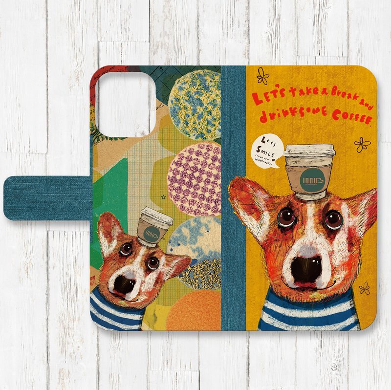 柯基笔记本 iPhone 智慧型手机保护壳 - 手机壳/手机套 - 人造皮革 