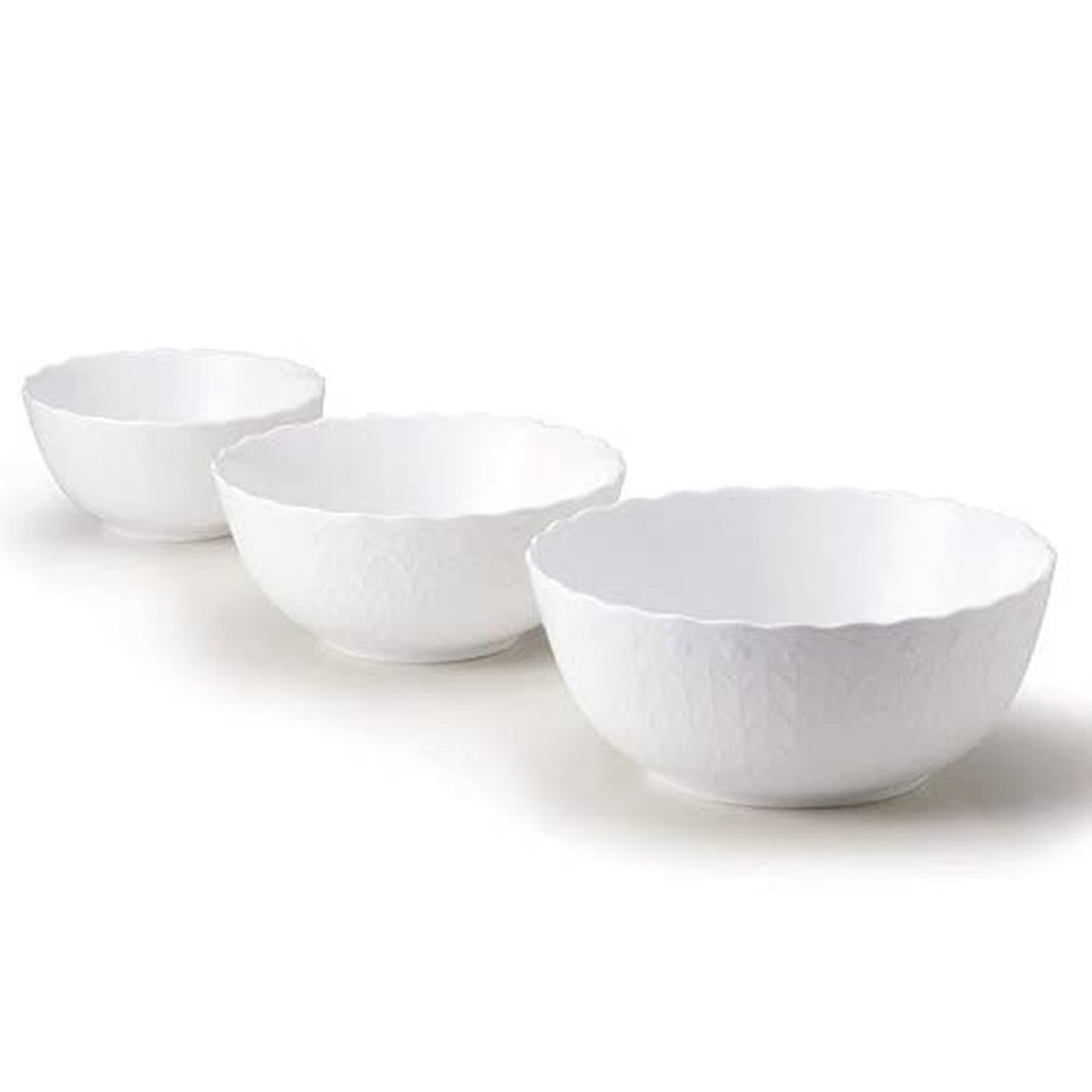 Silky White 丝路骨瓷实用三碗组(11cm+13cm+17cm) - 碗 - 瓷 白色