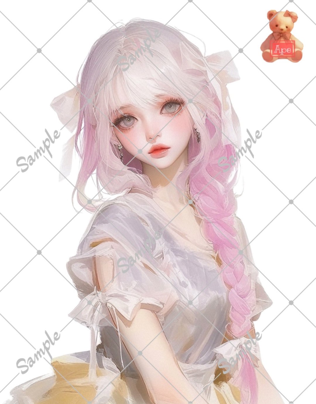 原创人物贴纸 装饰贴纸 一组内含5张 - 贴纸 - 纸 